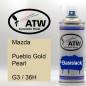 Preview: Mazda, Pueblo Gold Pearl, G3 / 36H: 400ml Sprühdose, von ATW Autoteile West.